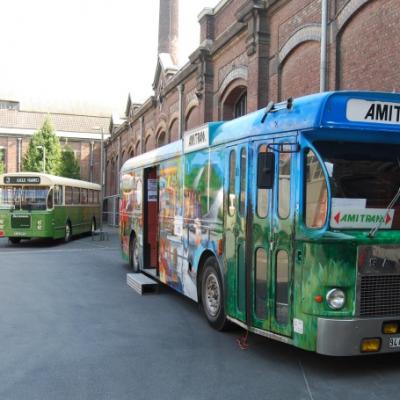 3 générations de bus pour l'Amitram: Saviem SC10, Brossel et CBM